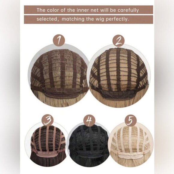 Balayage Medium Blonde Layered Short Wig - Side Bangs - Picture 4 of 14